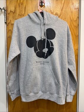 Disney x Neff Mickey Mouse Gray Pullover Hoodie Size Small